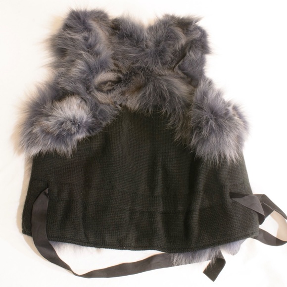 Lilyen 100% Fox Fur Tie-Front Vest - Picture 4 of 8